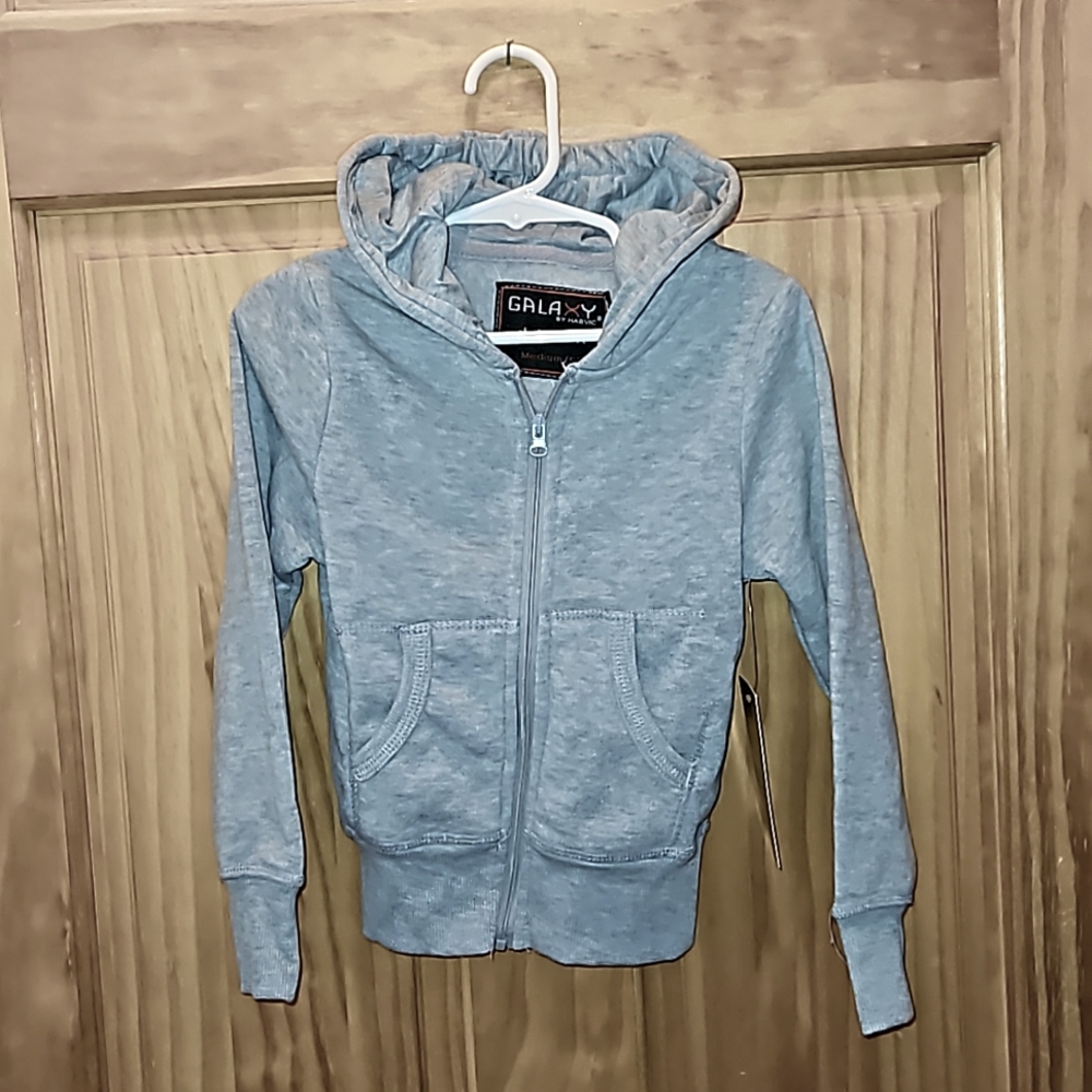 New gray zip up hoodie